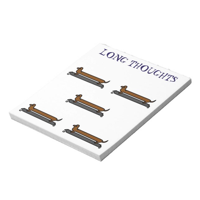 Bloc-notes pour chiens Skateboard Dachshund (Tourné)