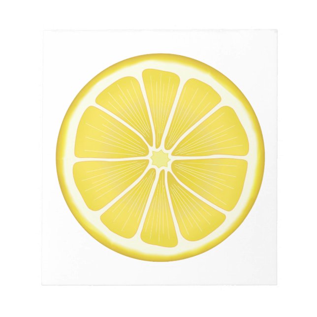 Bloc-notes pour citron soleil d'été (Devant)