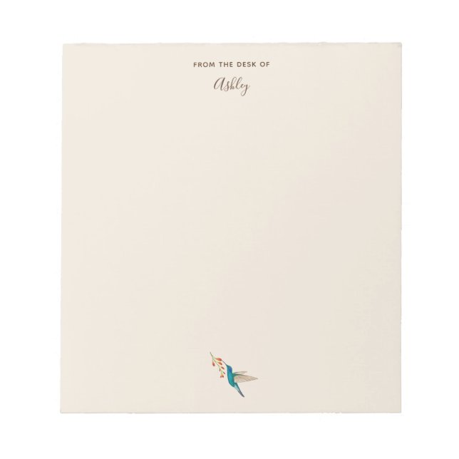 Bloc-notes pour colibris de couleur violette perso (Devant)