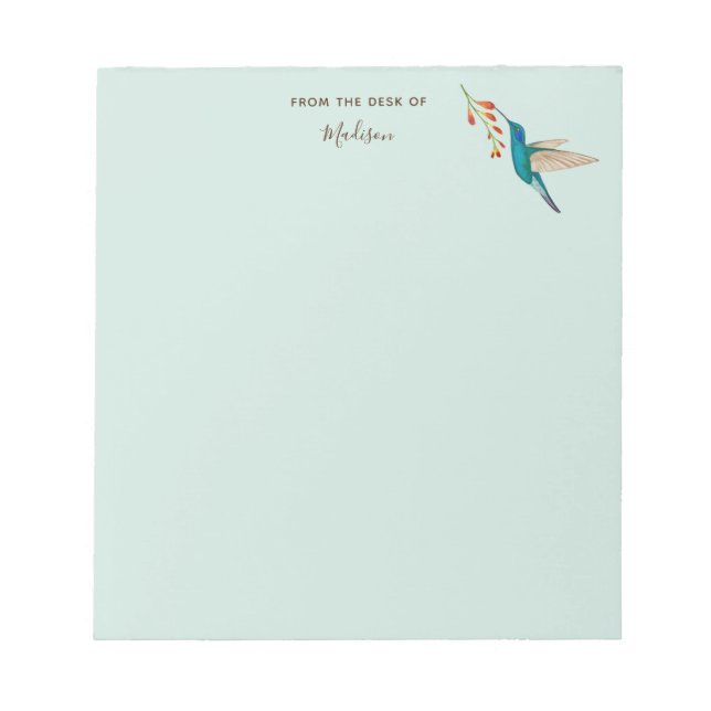 Bloc-notes pour colibris de couleur violette perso (Devant)