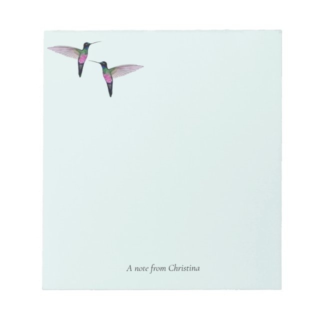 Bloc-notes pour colibris personnalisé (Devant)