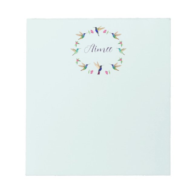 Bloc-notes pour colibris personnalisé (Devant)