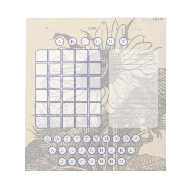 Bloc-notes pour écran Wordle - Sunflower (Devant)