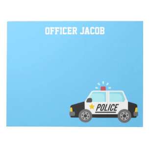 Bloc-notes pour enfants voiture de police classiqu