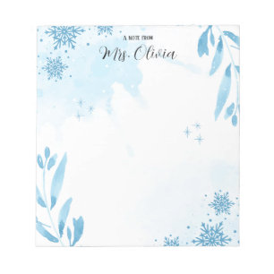 Bloc-notes pour enseignant à l'aquarelle pure