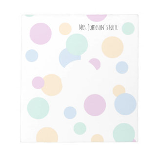 Bloc-notes pour enseignant Pastel Bubbles