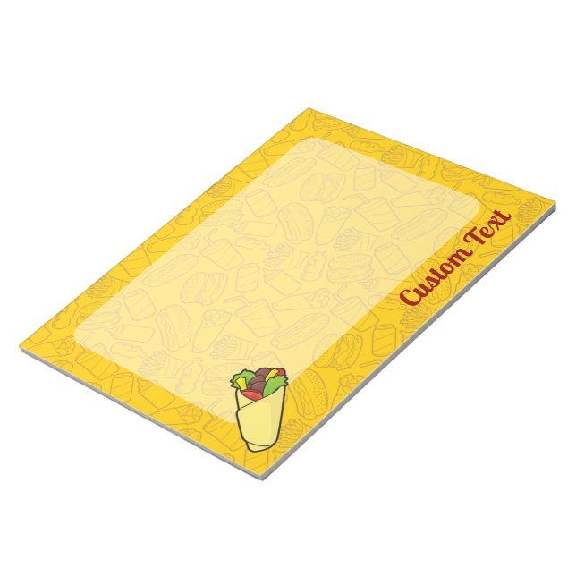 Bloc-notes pour enveloppes sandwich Tortilla (Incliné)