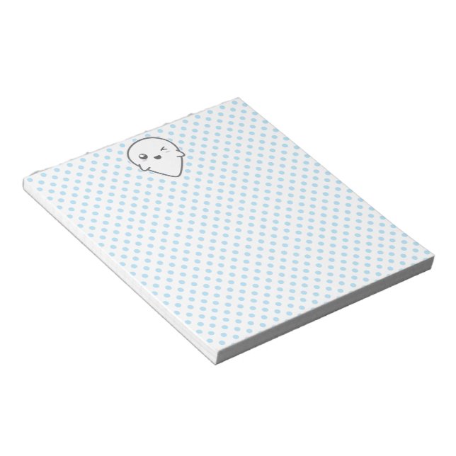 Bloc-notes pour fantôme Kawaii Winking (Incliné)