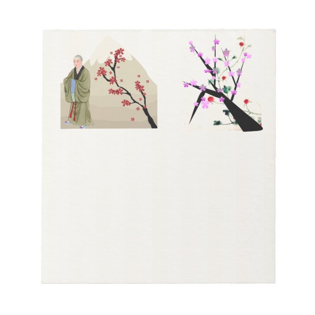 Bloc-notes pour femme moine bouddhiste (Devant)