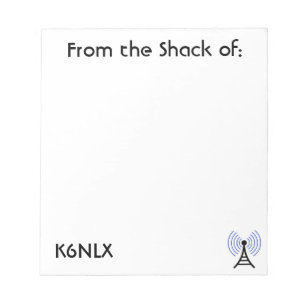 Bloc-notes pour l'appel radio amateur