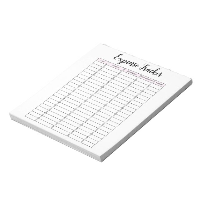 Bloc-notes pour le suivi des dépenses des petites  (Tourné)