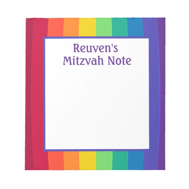 Bloc-notes pour les notes de Mitzvah pour garçons  (Devant)
