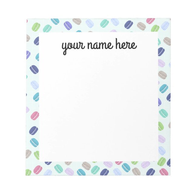 Bloc-notes pour Macarons personnalisés (Devant)