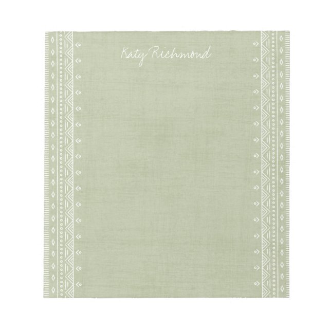 Bloc-notes pour Motif tribal de Broderie Boho - Ve (Devant)