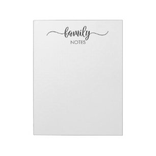 Bloc-notes pour notes de famille