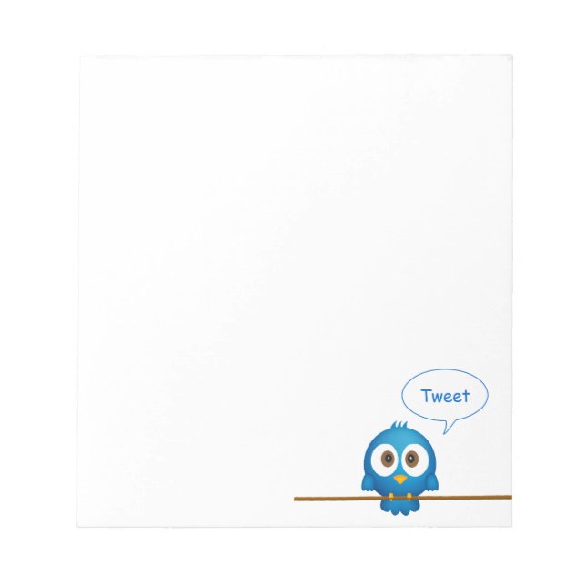 Bloc-notes pour oiseaux Twitter (Devant)