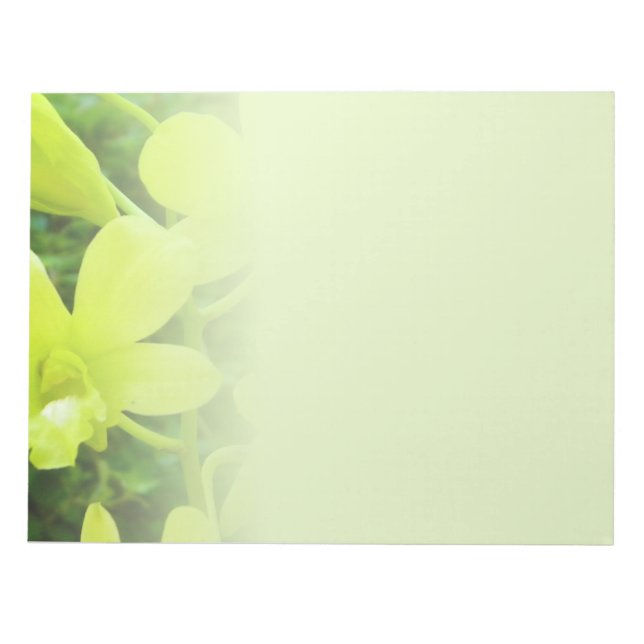 Bloc-notes pour orchidées jaunes (Devant)