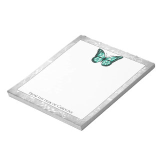 Bloc-notes pour papillon Turquoise brillant