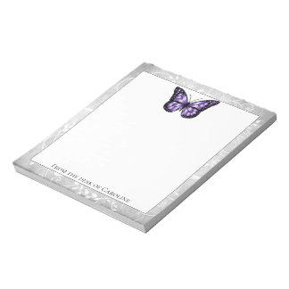 Bloc-notes pour papillon violet brillant