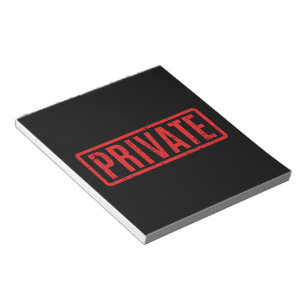 Bloc-notes privé noir
