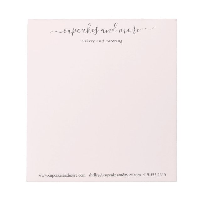 Bloc-notes professionnel minimaliste rose (Devant)