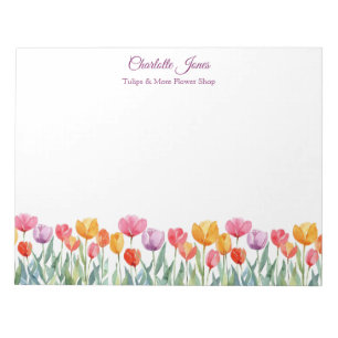 Bloc-notes professionnel Tulipes colorées personna