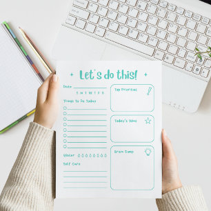 Bloc-notes quotidien moderne amusant pour les soin