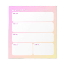 Bloc-notes quotidien personnalisable de planificat