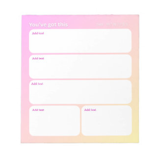 Bloc-notes quotidien personnalisable de planificat