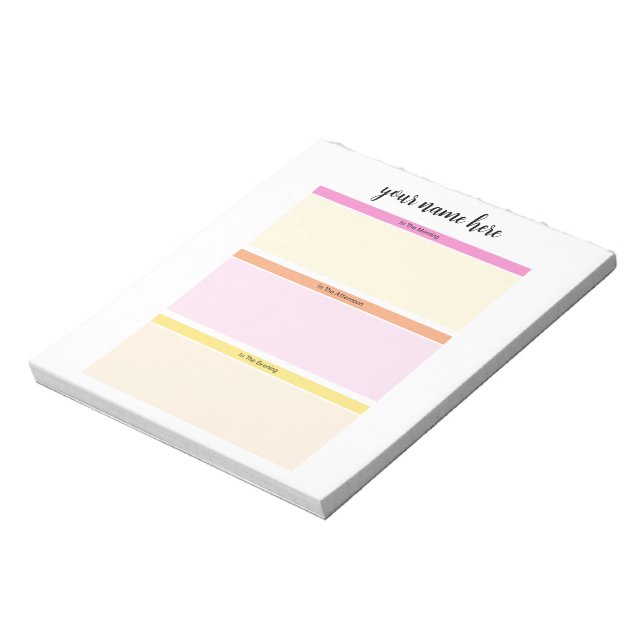 Bloc-notes quotidien personnalisé pour enfants (Tourné)