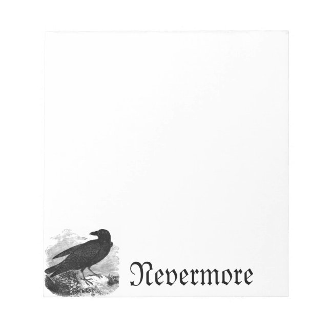 Bloc-notes Raven "Nevermore" (Devant)
