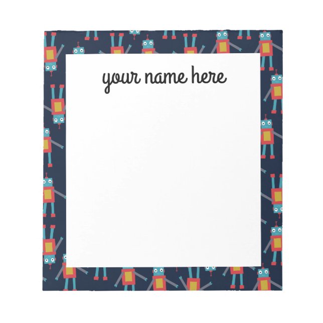 Bloc-notes robotisé personnalisé (Devant)