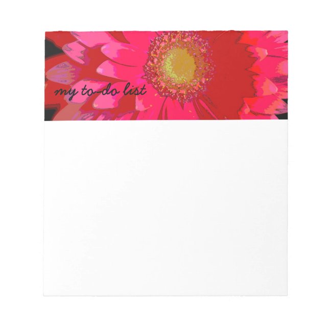 Bloc-notes rose Gerbera Daisy (Devant)