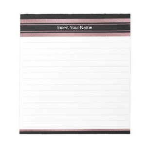 Bloc-notes rose Gold Foil et Black Stripad 5,5 pou