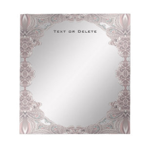 Bloc-notes rose ornemental