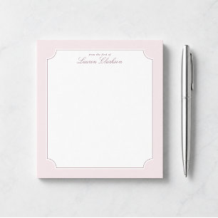 Bloc-notes rose pâle «From The Desk»