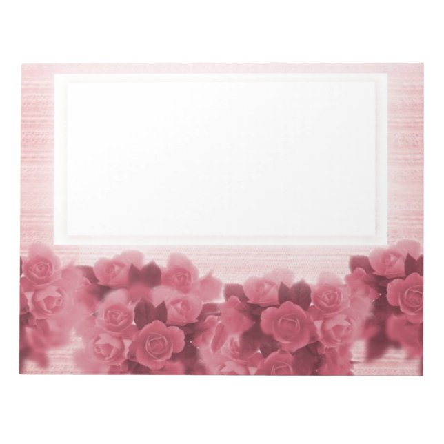 Bloc-notes rose Roses (Devant)