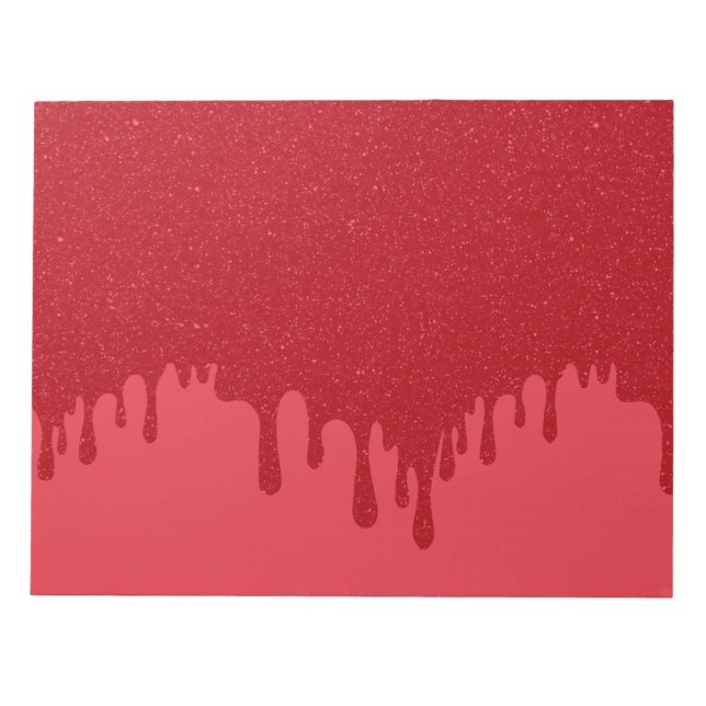 Bloc-notes rouge tomate personnalisable avec effet (Devant)