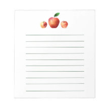 Bloc-notes Russe Motif Apple Watercolor