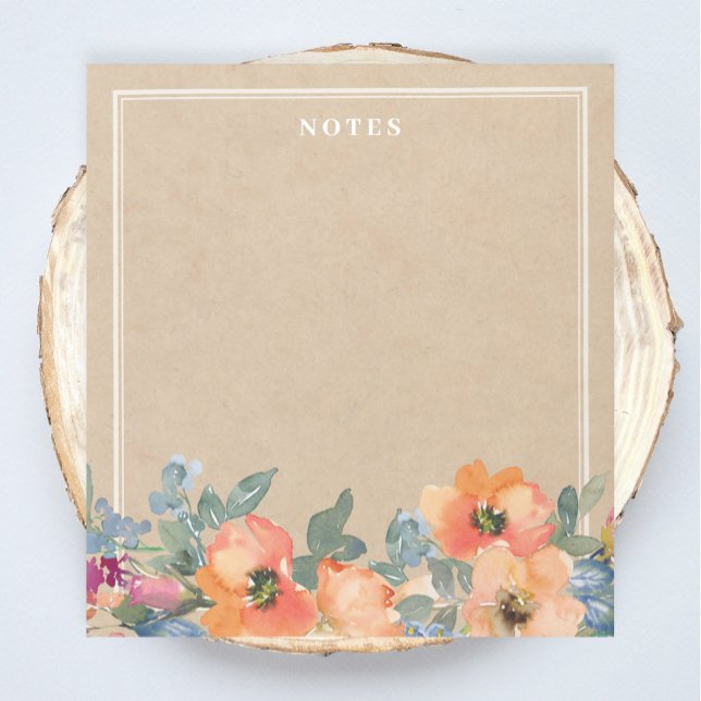 Bloc-notes rustique orange aquarelle (Créateur téléchargé)