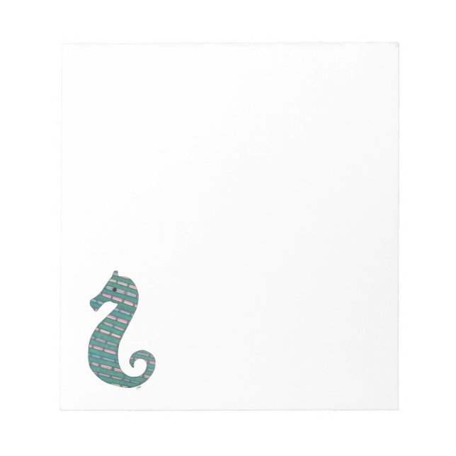 Bloc-notes Seahorse turquoise (Devant)