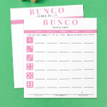 Bloc-notes simple de la carte de score Bunco rose<br><div class="desc">Retirez autant de cartes de score que nécessaire de ce bloc-notes et rationalisez votre jeu Bunco avec ces prêts à aller et facile à utiliser déchirer des feuilles de score et chaque joueur peut facilement garder trace de leurs victoires et pertes ainsi que des buncos de tallage et des petits...</div>