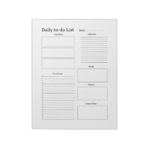 Bloc-notes simple de liste de tâches quotidiennes