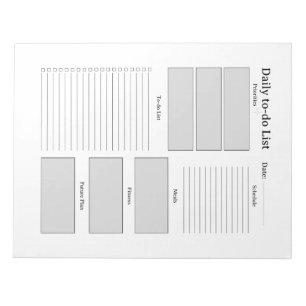 Bloc-notes simple de liste de tâches quotidiennes