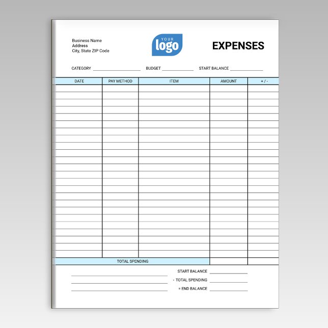 Bloc-notes simple personnalisé pour les dépenses p (Créateur téléchargé)