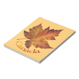 Bloc-notes souvenir feuille d'érable du Canada Cad