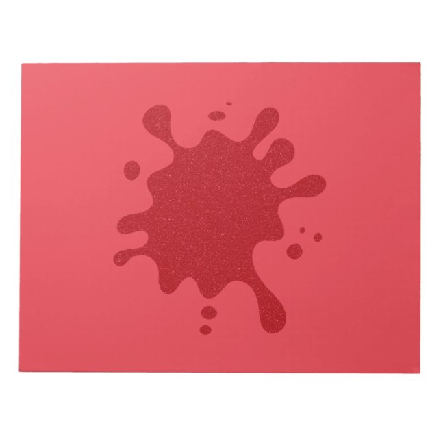 Bloc-notes Splash Rouge Tomate Personnalisé (Devant)