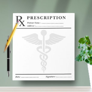 Bloc-notes sur ordonnance personnalisé - RX pour m