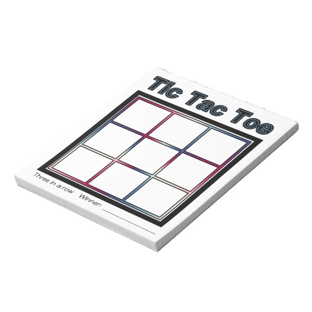 Bloc-notes Tac Toe Game (Tourné)