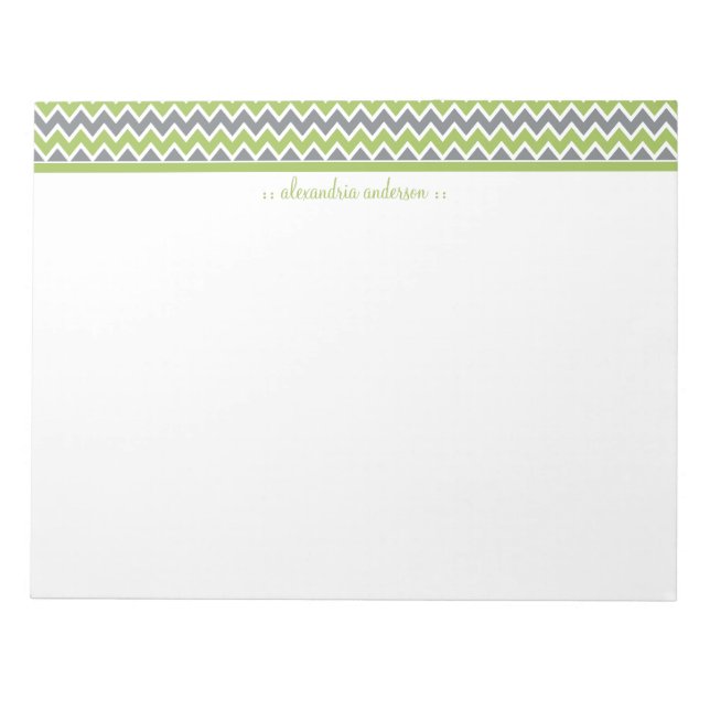 Bloc-notes tendance Chevron Motif personnalisé (po (Devant)